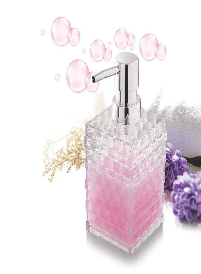 HOUSE HATCH Cuboid Shaped Acrylic Plastic Liquid Soap & Hand wash Dispenser Bottle (Clear White) - Image 2